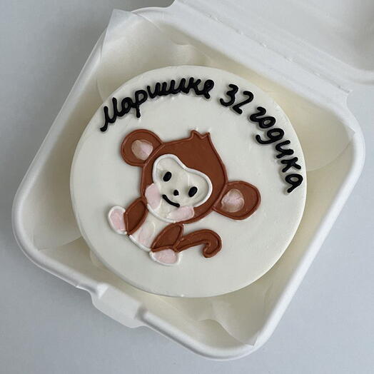 Бенто торт с надписью "Маришке 32 года", торт для девушки, торт для сестры, торт для подруги (F)