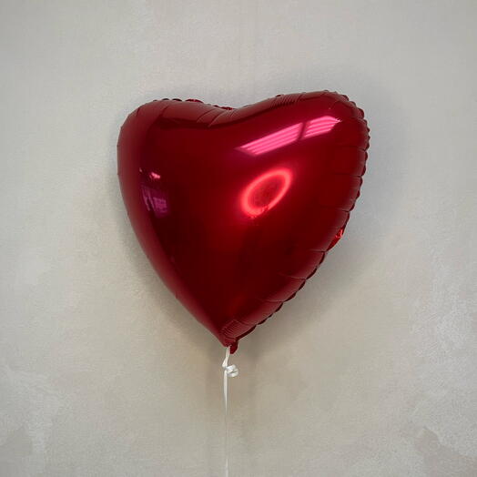 Фольгированный шар сердце красный