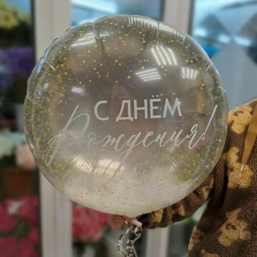 Фольгированный шар с перьями