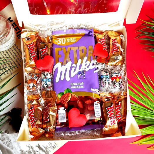 Сладкий набор Twix и Milka