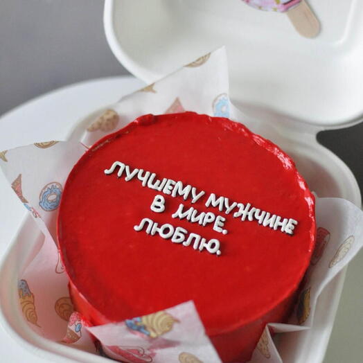 Бенто торт с надписью
