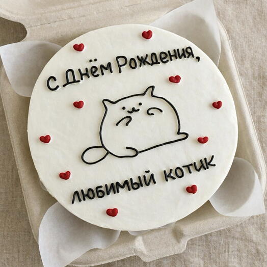 Бенто торт девушке/парню/любимому человеку с котиком