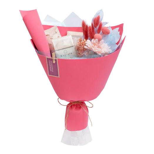 Букет с кофе и шоколадом «Сладкое мгновение»