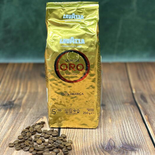 Кофе натуральный жареный в зернах "Lavazza Oro"
