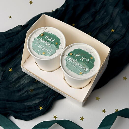 Стакано-торты (cakes to go) на 23 февраля любимому