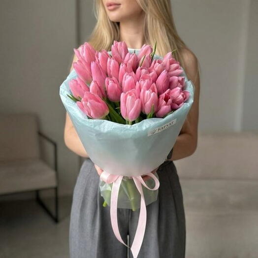 Цветочный Монобукет Букет Незабудка Подарок на 8 марта