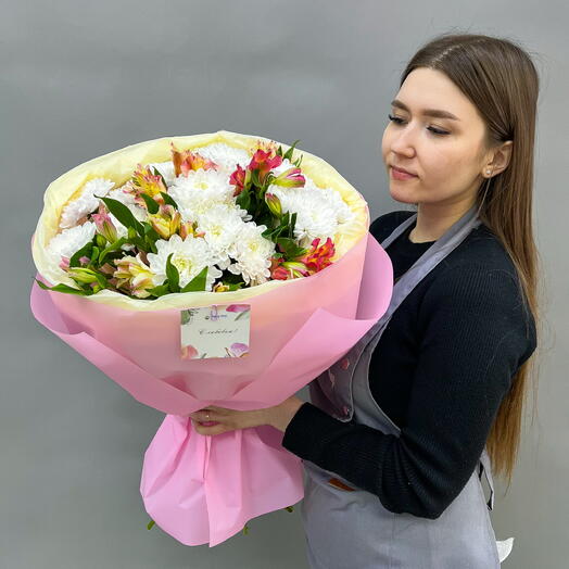 Букет Пестрая нежность