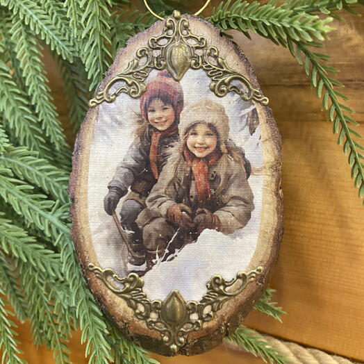 Винтажная елочная игрушка «Декабрь»