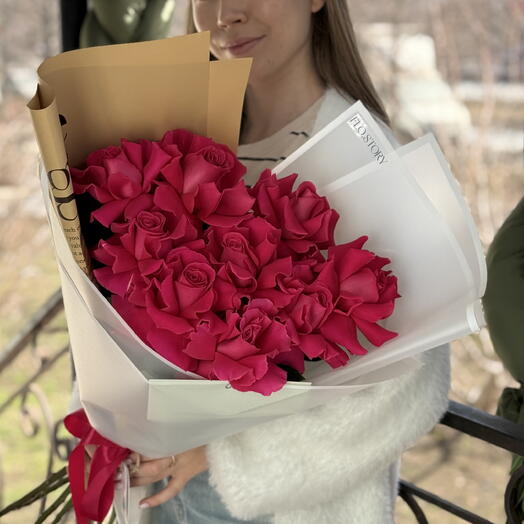 Букет из роз для девушки — «Для самой красивой» 🌸