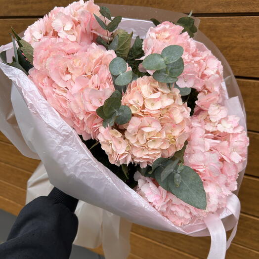 Монобукет из розовой гортензии 🌸
