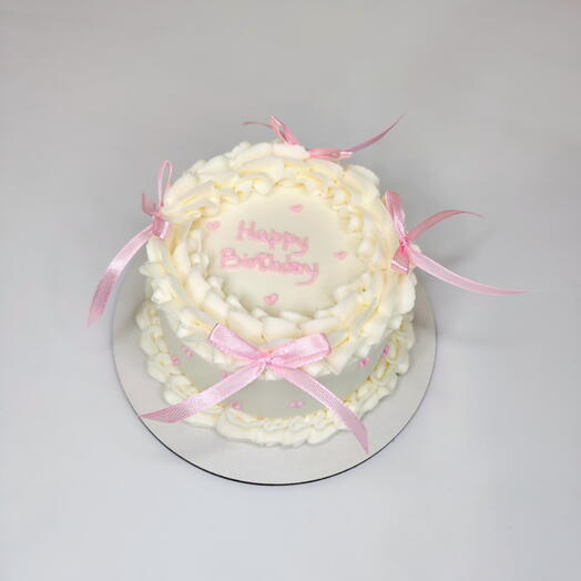 Бенто торт на день рождения "Happy Birthday" бенто торт в стиле ламбет с бантиками (надпись и цвет можно изменить)