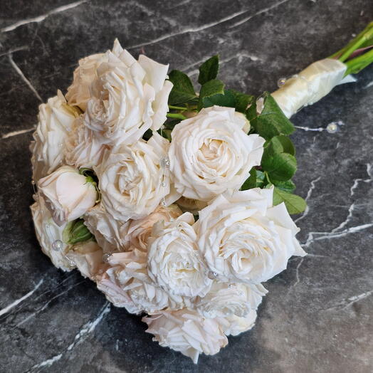 Букет невесты 👰 из пион роз, бомбастик, нежно Кремовый оттенок, свадебный букет, букет для фотосессии, пион розы, букет роз