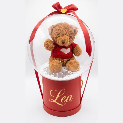 Personalized Gift Set with Teddy Bear in a Bubble Balloon