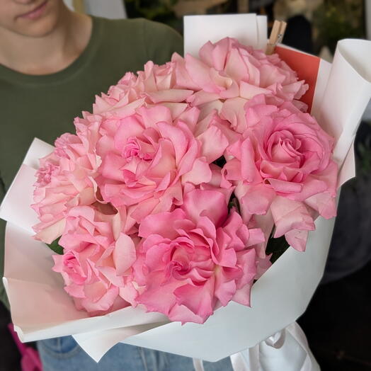 Букет с Вау эффектом 💥💕 Французские розовые розы