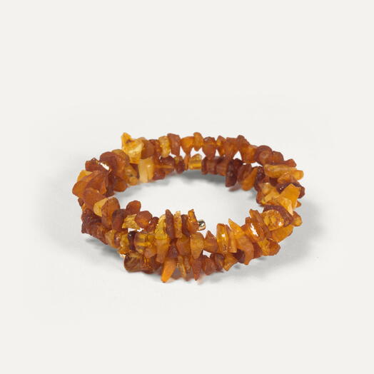 Браслет Корица Янтарь желтый 14K 19 см (BRA1062)