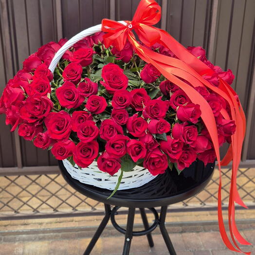 Большая корзина 151 красная 🌹