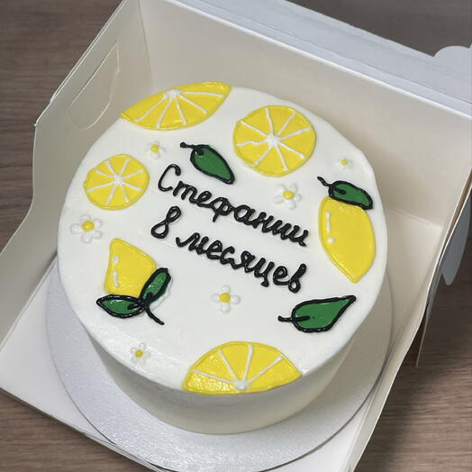 800г Бенто торт с лимонами