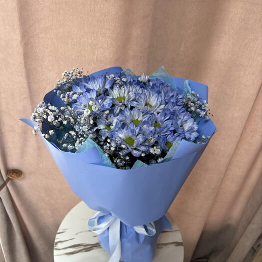 Небесное счастье из нежно голубых ромашек 💙