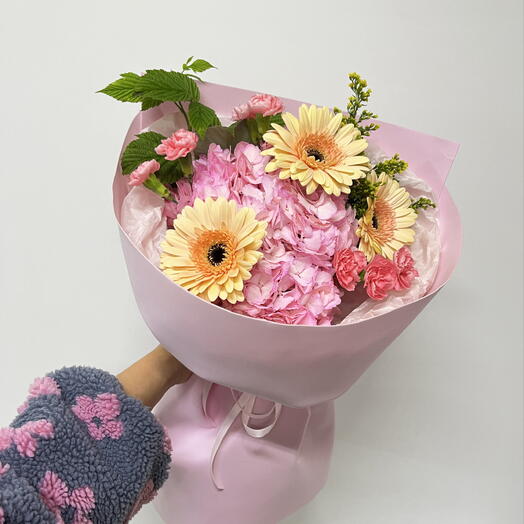 Букет на 1 сентября с гортензией 🌸