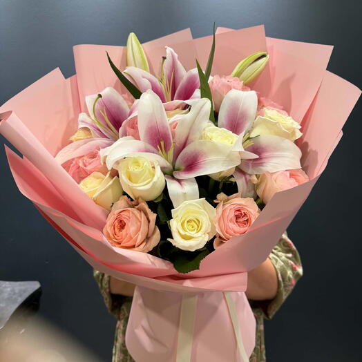 Lily and roses
