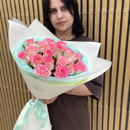 Монобукет «Клубника со сливками»