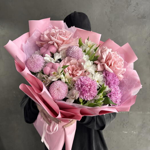 Розовый сборный букет 💗