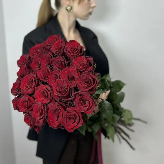 25 красных Эквадорских роз 🌹