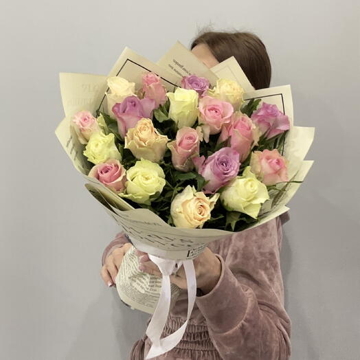 Букет моно из 19 роз💕