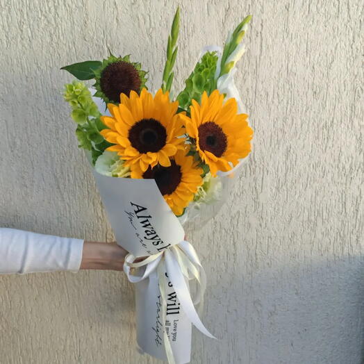 Осенние букет с подсолнухами 🌻