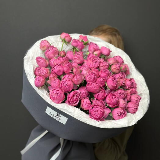 Мисти баболс (Моно букет из кустовой розы 15 шт.)