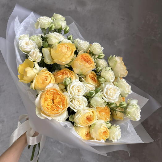 Микс кустовых роз