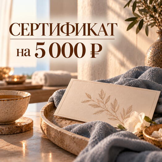 СЕРТИФИКАТ НА МАССАЖ НА 5000 РУБ