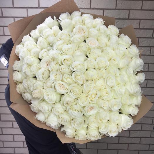 101 grandes rosas blancas