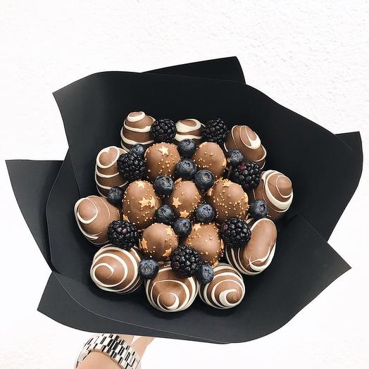 Ramo de fresas con chocolate "Mini lujo"