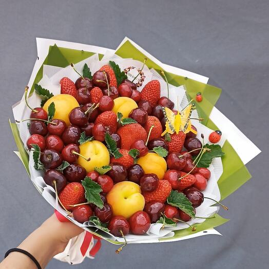 Bouquet of fruits and berries,, Summer mood "