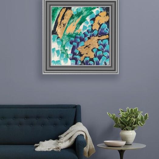 Абстракция "Бирюза" 40*40 см