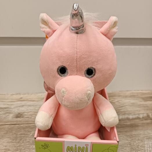 Juguete suave unicornio rosa