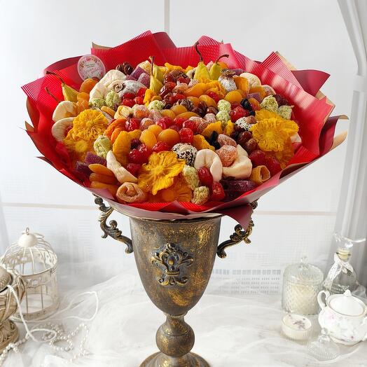 Delicioso ramo "5 tonos de amor" de frutas secas seleccionadas para su amada madre