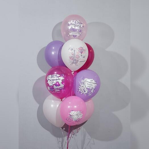 Balloons for a girl's birthday