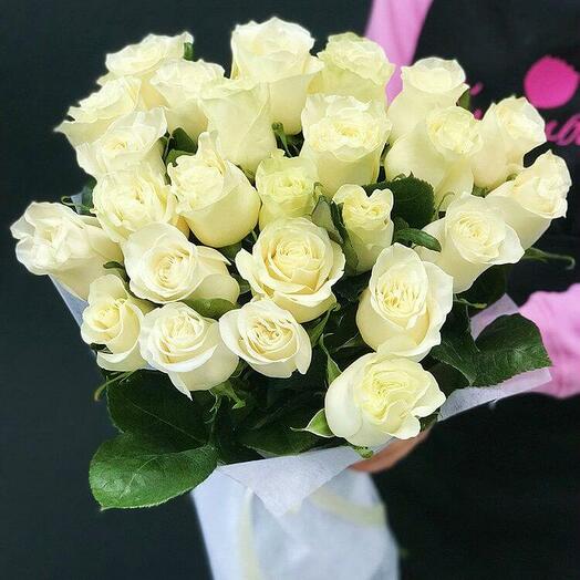 Ramo de 25 rosas blancas