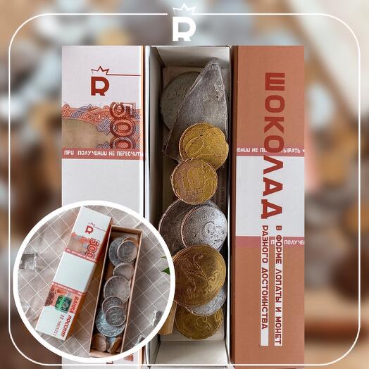 Шоколадный набор "Лопата-деньги" мини