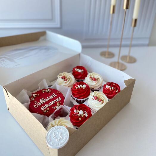 Juego de 8 cupcakes y Bento para la querida mamá