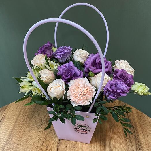 Сумка Purple с ажурной эустомой