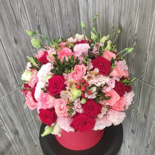 Flowers in a hatbox