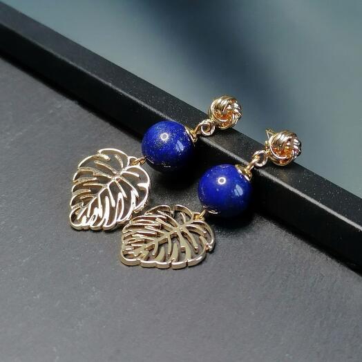 Серьги с лазуритом