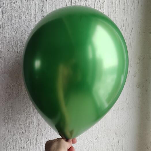 Шар хром сатин Зелёный ("Emerald") 12"