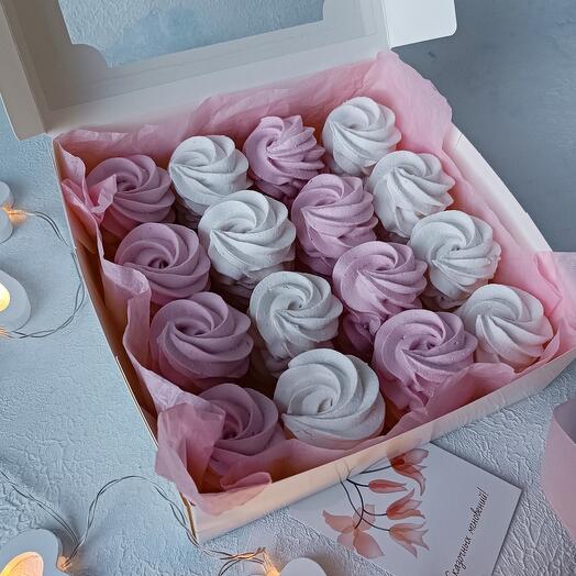 Набор зефира со вкусом малины и яблока