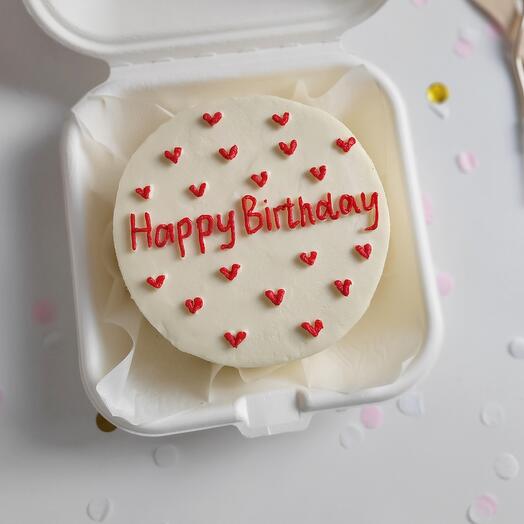 Бенто Happy Birthday с сердечками