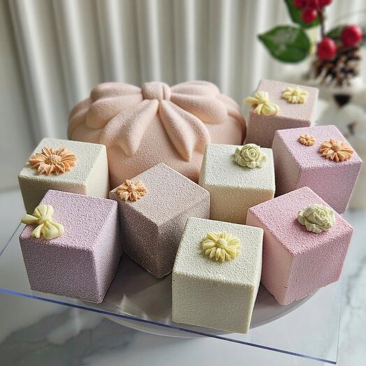 Cakes and a cake for mom or lover