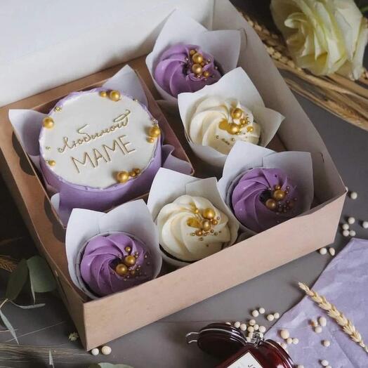 Сладкий набор бенто + 5 капкейки